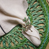 Loopy Straw Placemats – Emerald (Set of 4)