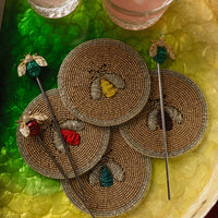 Sparkle Bee Coasters – Set of 4