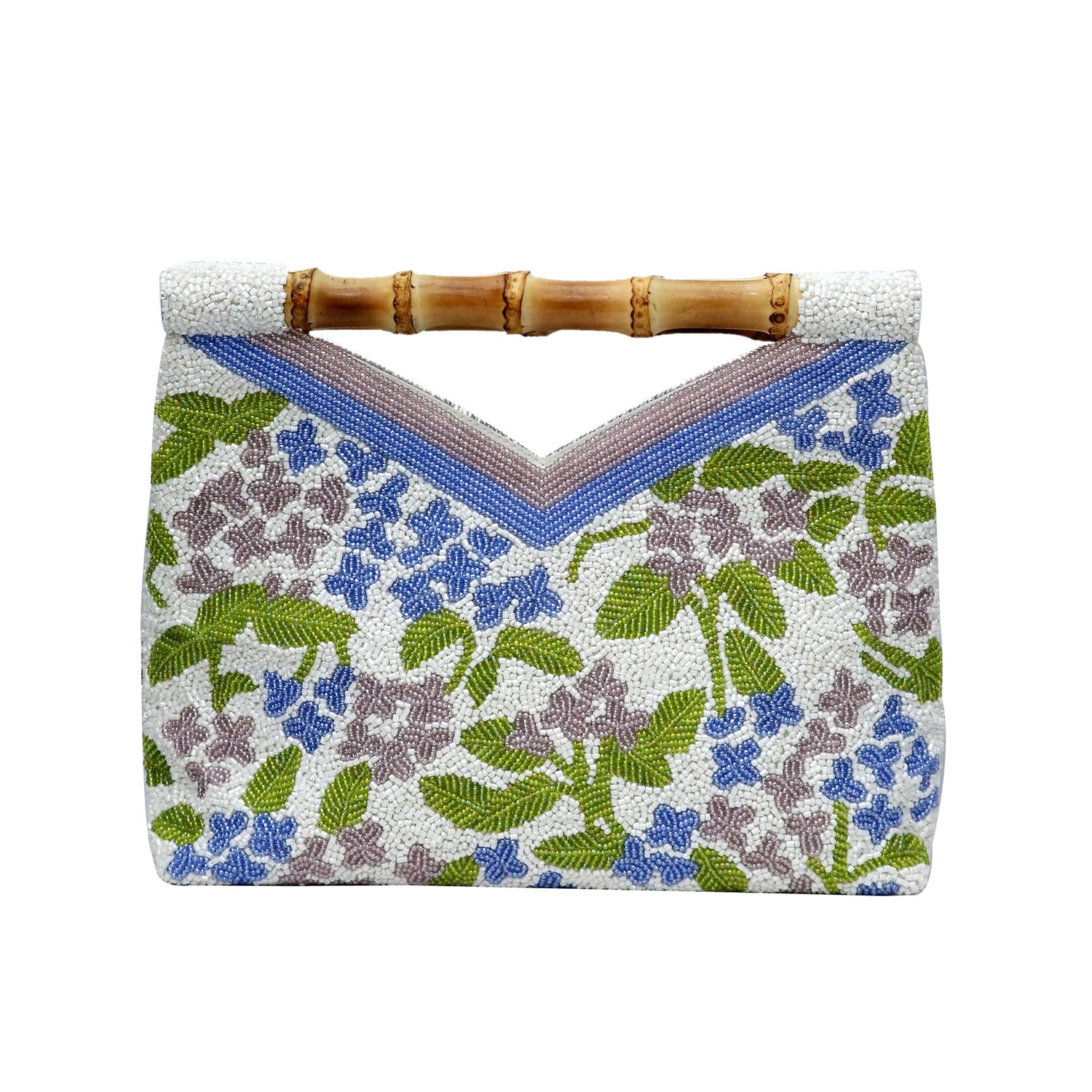 Purple Blossom Beaded Handbag