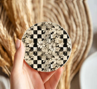Courtly Check Coasters