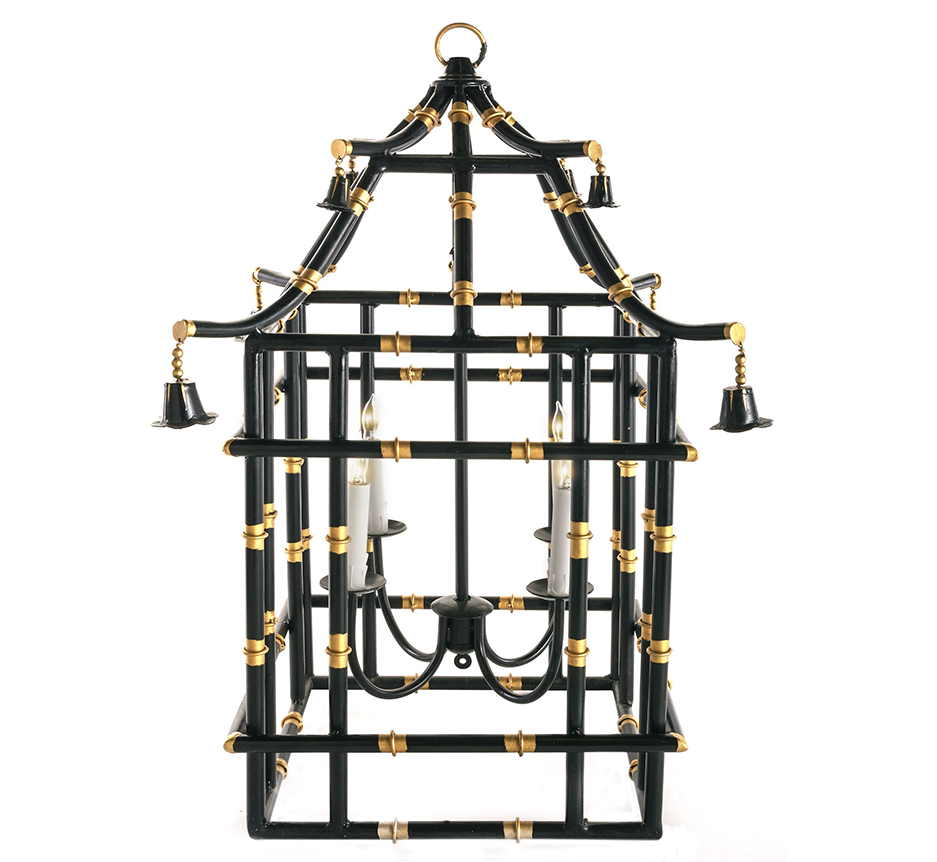 Black & Gold Bamboo Lantern (2 Sizes)
