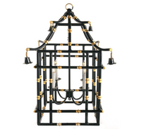 Black & Gold Bamboo Lantern (2 Sizes)