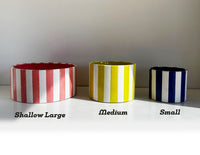 Big Top Stripes Handpoured Candle & Vase (Various Sizes & Colors)