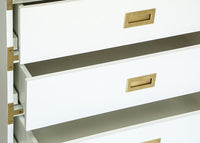 Small Carlyle Campaign Nightstand- White