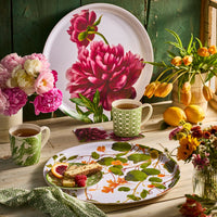 Nasturtiums Large Round Birchwood Tray