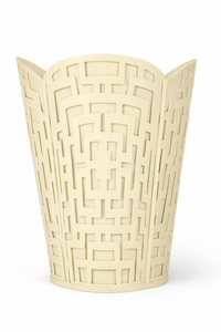 Cream Fretwork Wastepaper Basket & Tissue (3 Options)