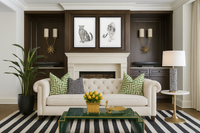 Pair of Wild Cat Art Prints in Black Frame