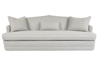 Grand Peak-Back Sofa in Light Grey Performance Fabric