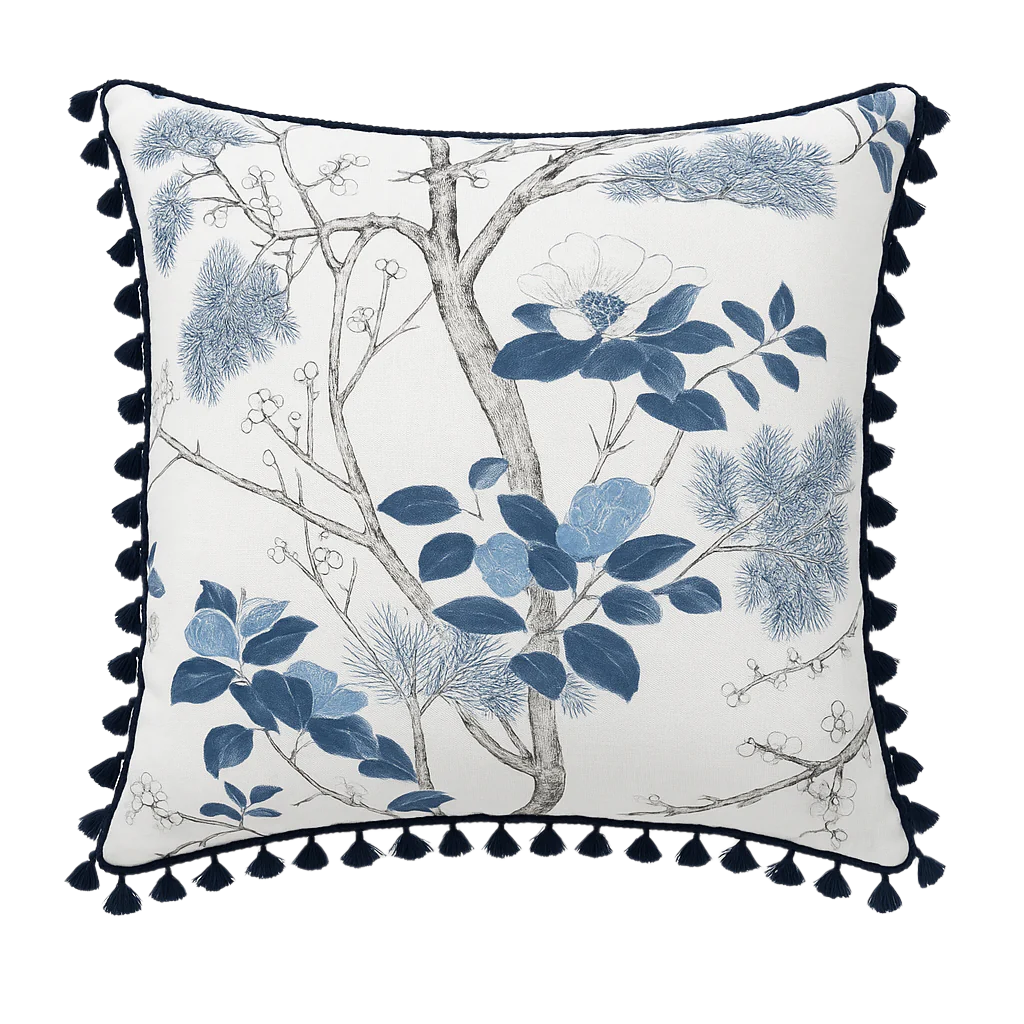 NH Mandeville Collection Bird & Tassel Euro Pillow 26" x 26"