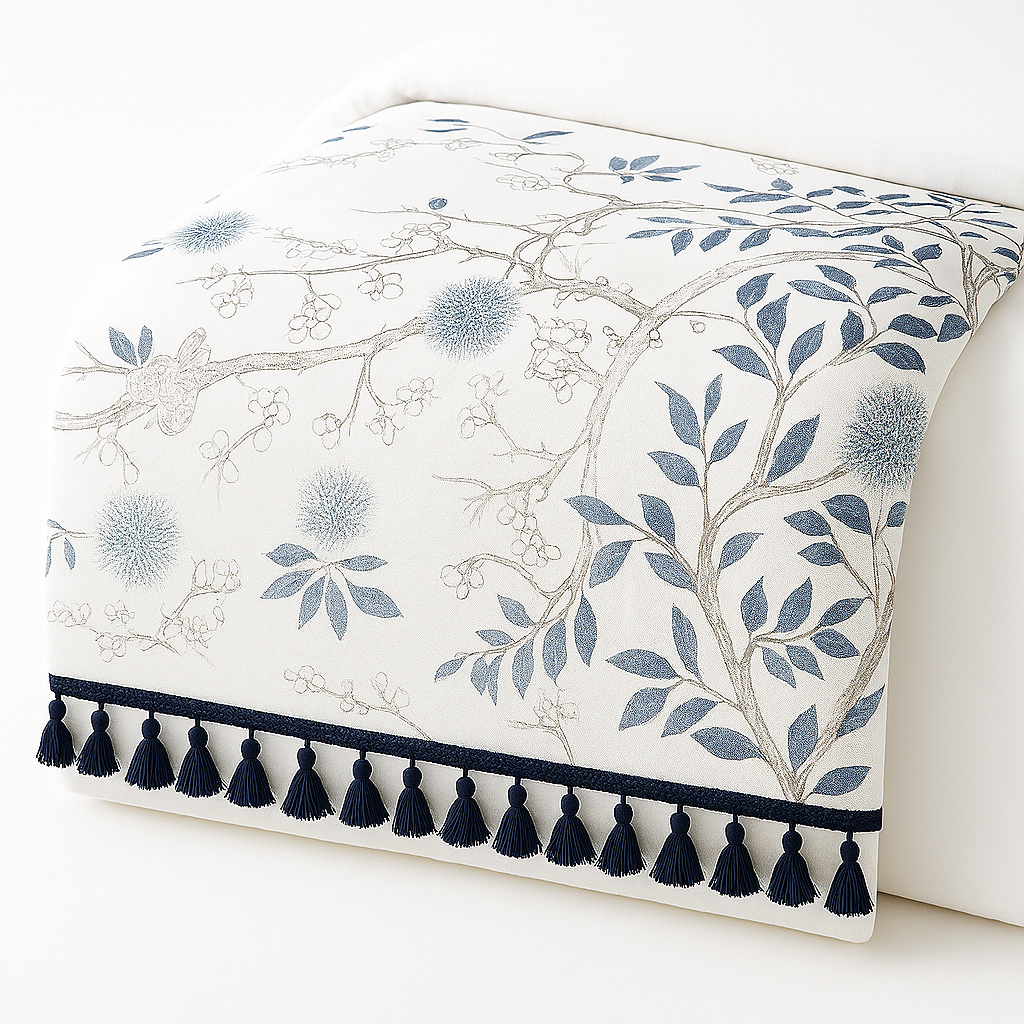 NH Mandeville Collection Bird & Tassel Bed Runner 90" x 20"