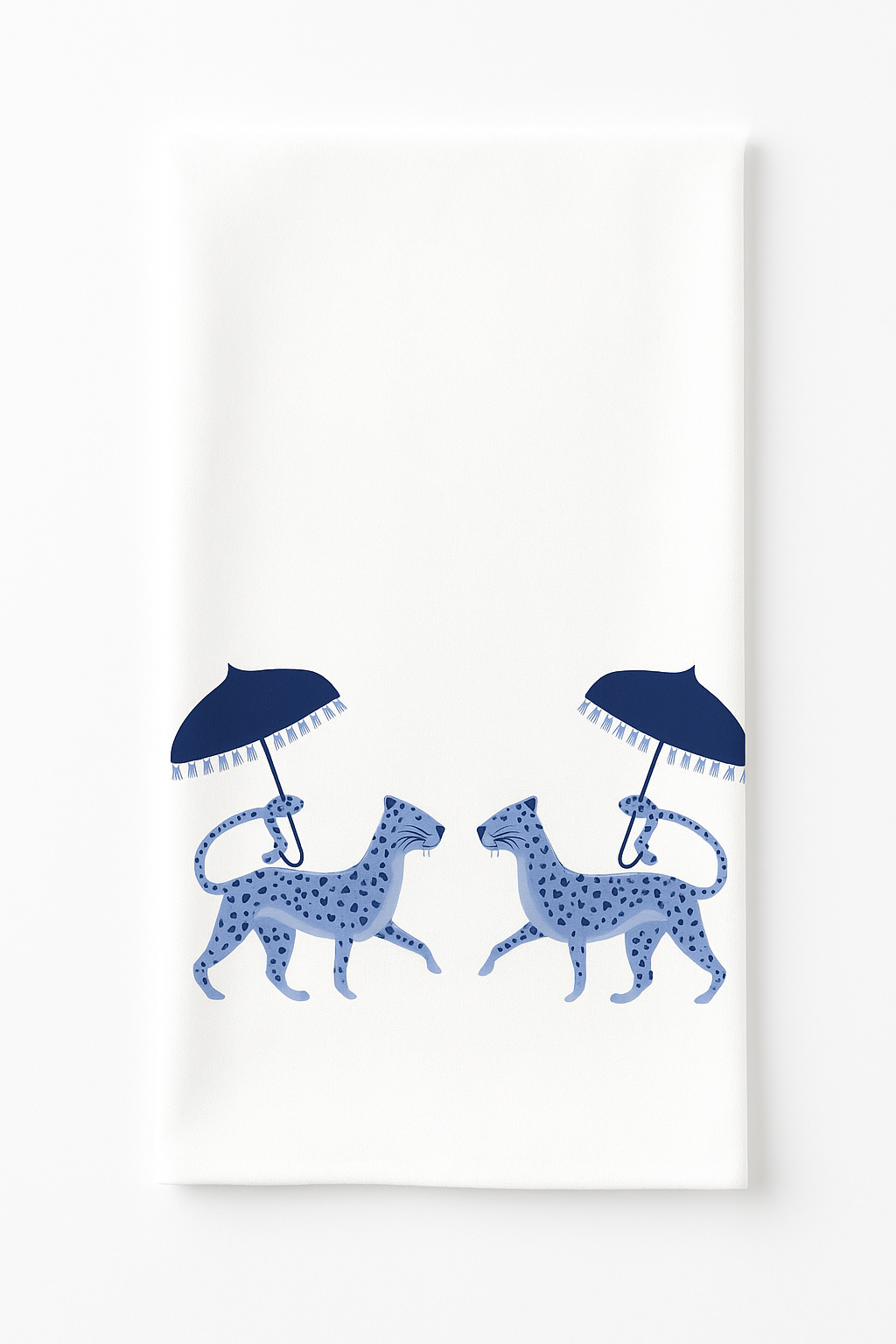 Two Blue Cheetahs Cotton Hand/Tea Towel