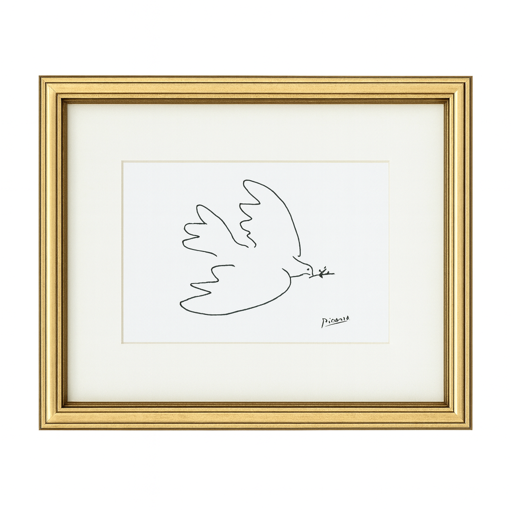 Jonas – Classic Picasso Print in Small Gold Frame with Ivory Mat