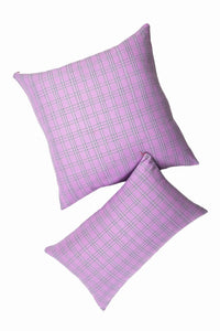 Chiapas Plaid Lilac Pillow