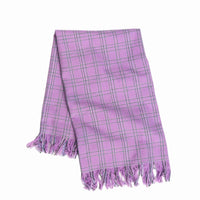 Chiapas Plaid Lilac Kitchen Towel