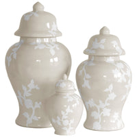 Chinoiserie Dreams Ginger Jars in Beige (Various Sizes)
