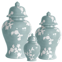 Chinoiserie Dreams Ginger Jars in Lamb's Ear Blue (Various Sizes)