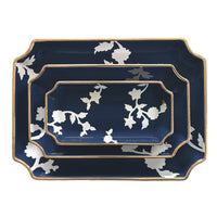 Chinoiserie Dreams Trays with Gold Accent (Various Sizes & Colors)