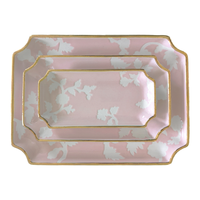 Chinoiserie Dreams Trays with Gold Accent (Various Sizes & Colors)
