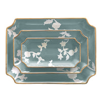 Chinoiserie Dreams Trays with Gold Accent (Various Sizes & Colors)