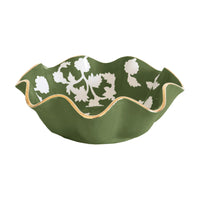 Chinoiserie Dreams Scalloped Bowls with 22K Gold Accent (Various Colors)