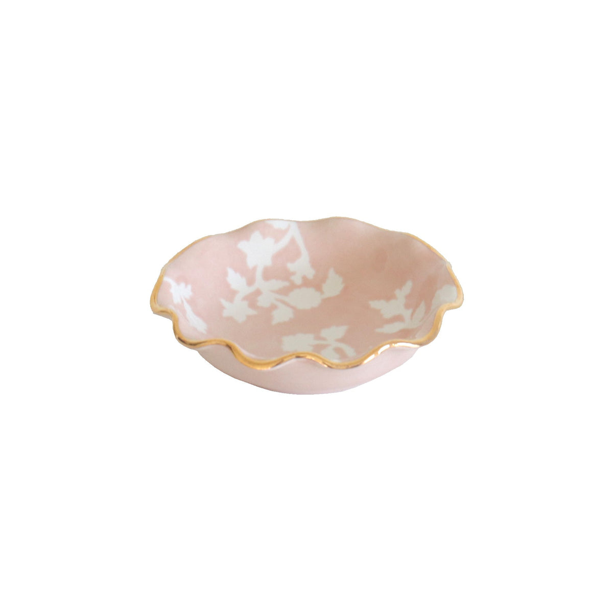 Chinoiserie Dreams Scalloped Bowls with 22K Gold Accent (Various Colors)