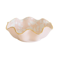 Chinoiserie Dreams Scalloped Bowls with 22K Gold Accent (Various Colors)
