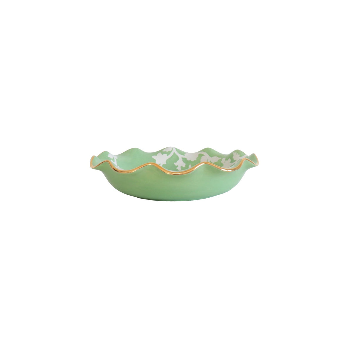 Chinoiserie Dreams Scalloped Bowls with 22K Gold Accent (Various Colors)