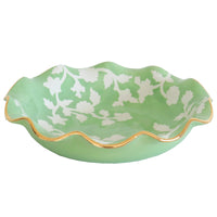 Chinoiserie Dreams Scalloped Bowls with 22K Gold Accent (Various Colors)