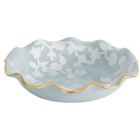 Chinoiserie Dreams Scalloped Bowls with 22K Gold Accent (Various Colors)
