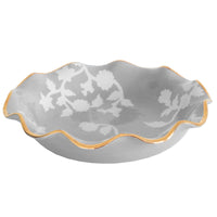 Chinoiserie Dreams Scalloped Bowls with 22K Gold Accent (Various Colors)