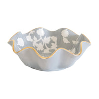 Chinoiserie Dreams Scalloped Bowls with 22K Gold Accent (Various Colors)