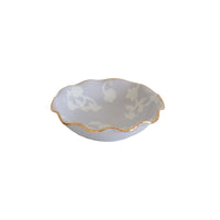 Chinoiserie Dreams Scalloped Bowls with 22K Gold Accent (Various Colors)