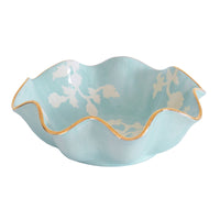 Chinoiserie Dreams Scalloped Bowls with 22K Gold Accent (Various Colors)