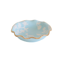 Chinoiserie Dreams Scalloped Bowls with 22K Gold Accent (Various Colors)