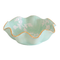 Chinoiserie Dreams Scalloped Bowls with 22K Gold Accent (Various Colors)