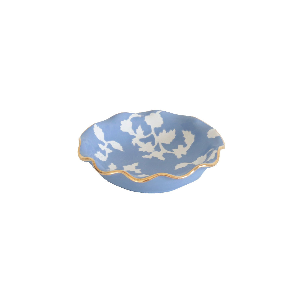 Chinoiserie Dreams Scalloped Bowls with 22K Gold Accent (Various Colors)
