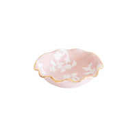 Chinoiserie Dreams Scalloped Bowls with 22K Gold Accent (Various Colors)