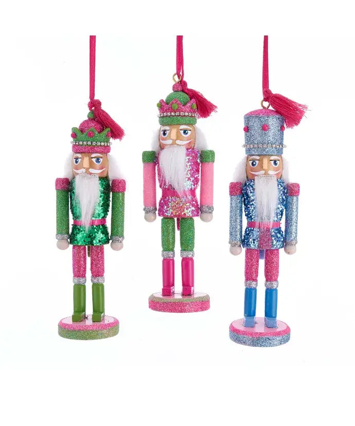 Christmas Nutcracker Ornament – Preppy Multicolor Holiday Decor 6”