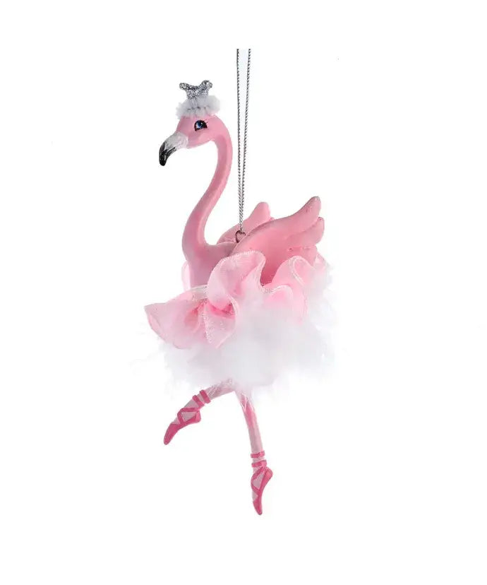 Christmas Ornament – Flamingo Ballerina Coastal Holiday Decor 5.63"