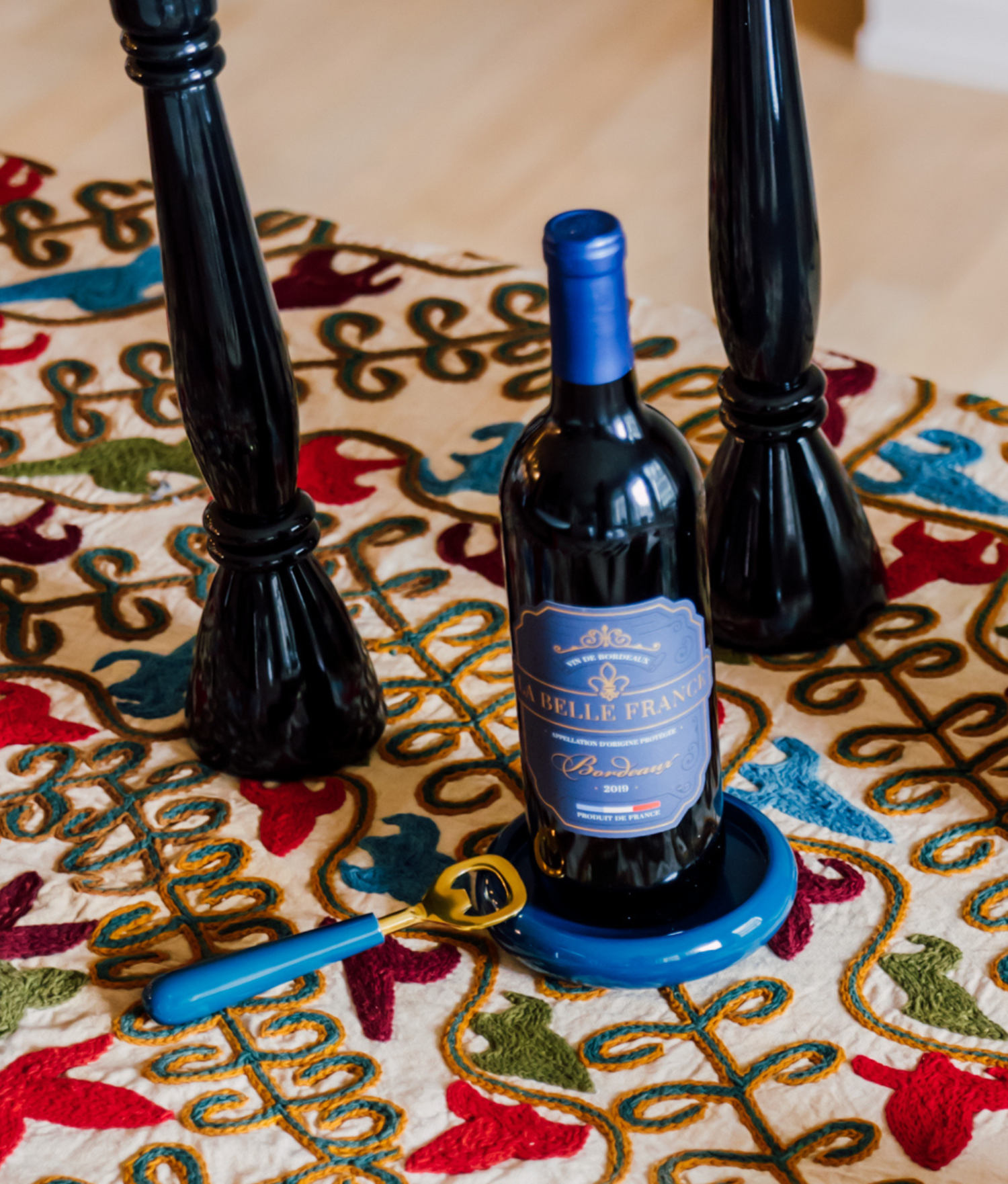 Roma Lacquered Bottle Opener, Blue