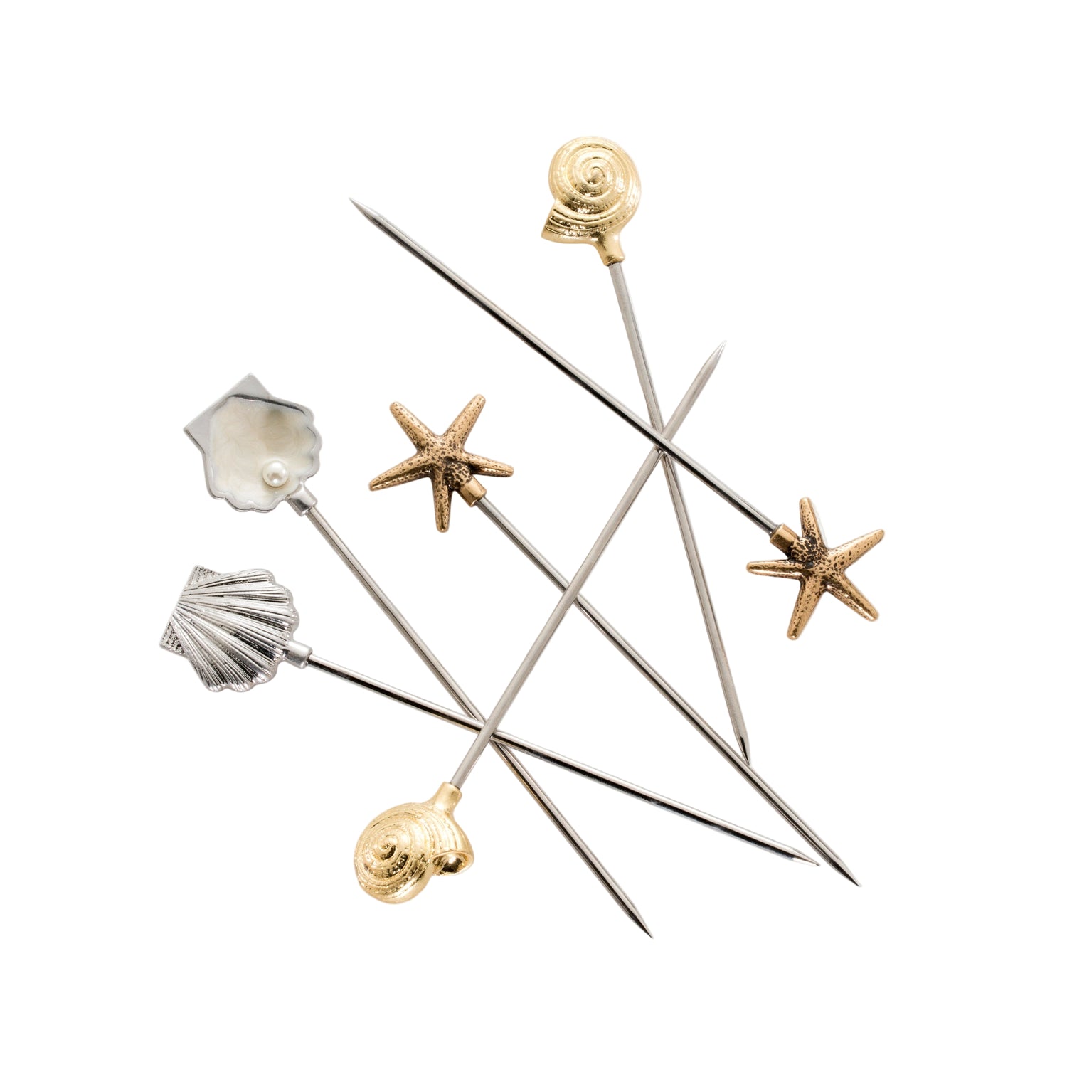 Shell Cocktail Picks – Set of 6