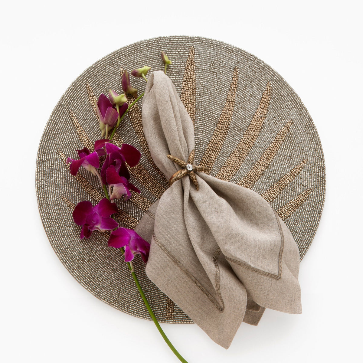 Starfish Skinny Napkin Rings – Bronze (Set of 4)