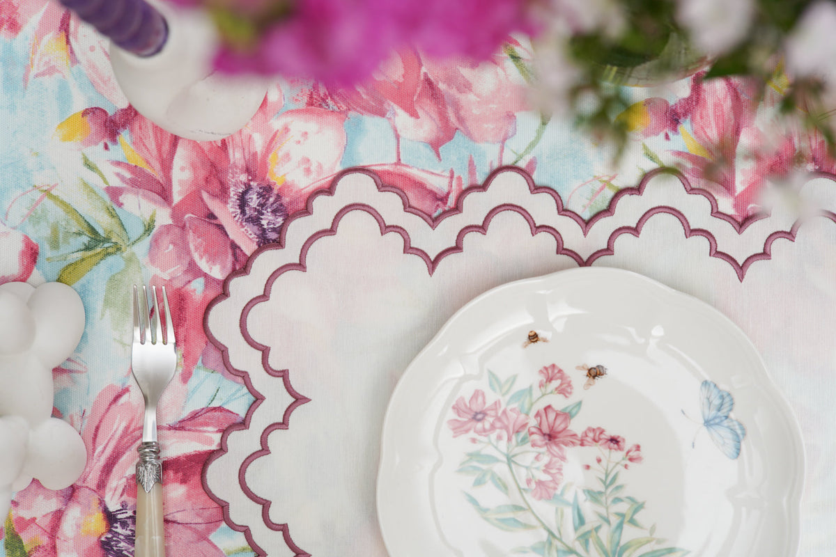 Ivy Ivory Rectangle Fabric Placemat