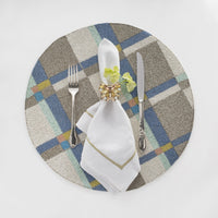 Gold Trim Linen Dinner Napkins – White (Set of 2)