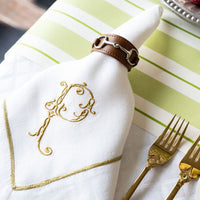 Gold Trim Dinner Napkins – Pumpkin (Set of 2)