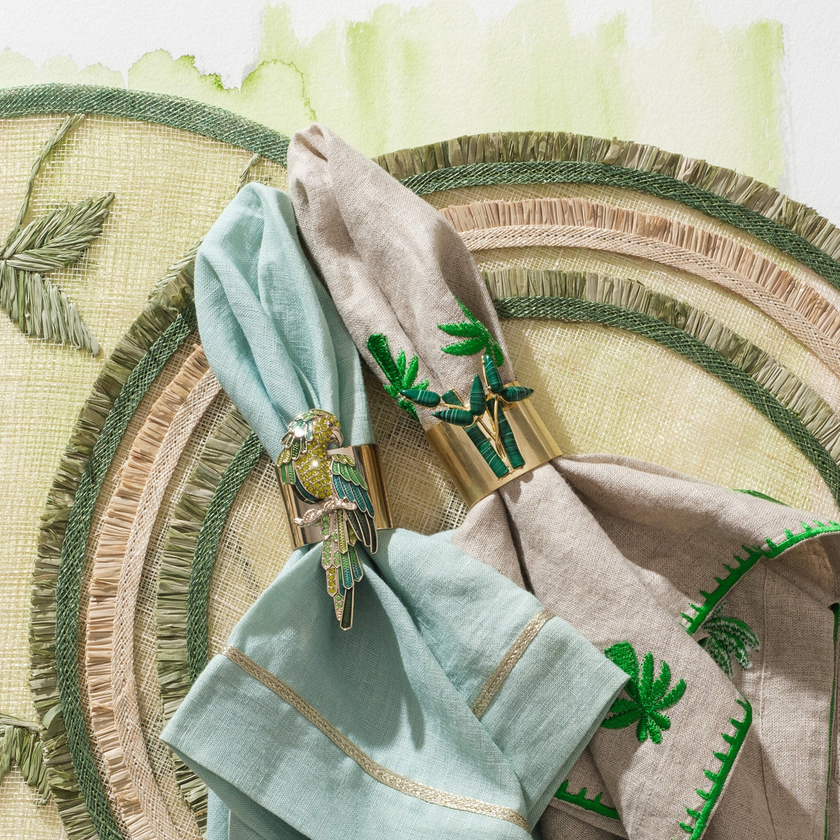 Parrot Napkin Rings – Set of 2