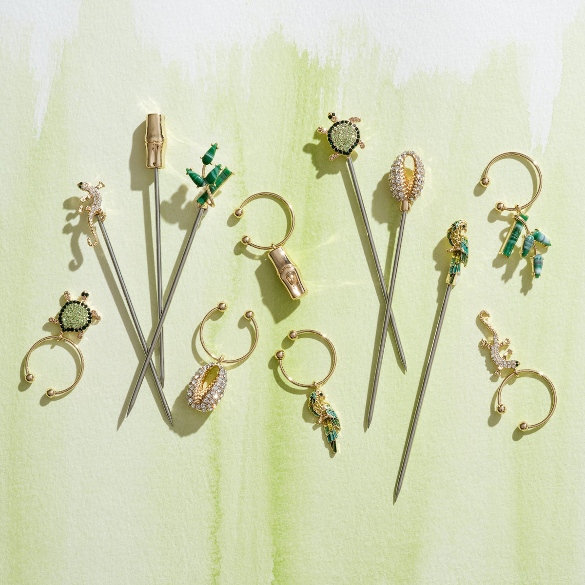 Whimsical Palm Beach Cocktail Picks | Set of Six
