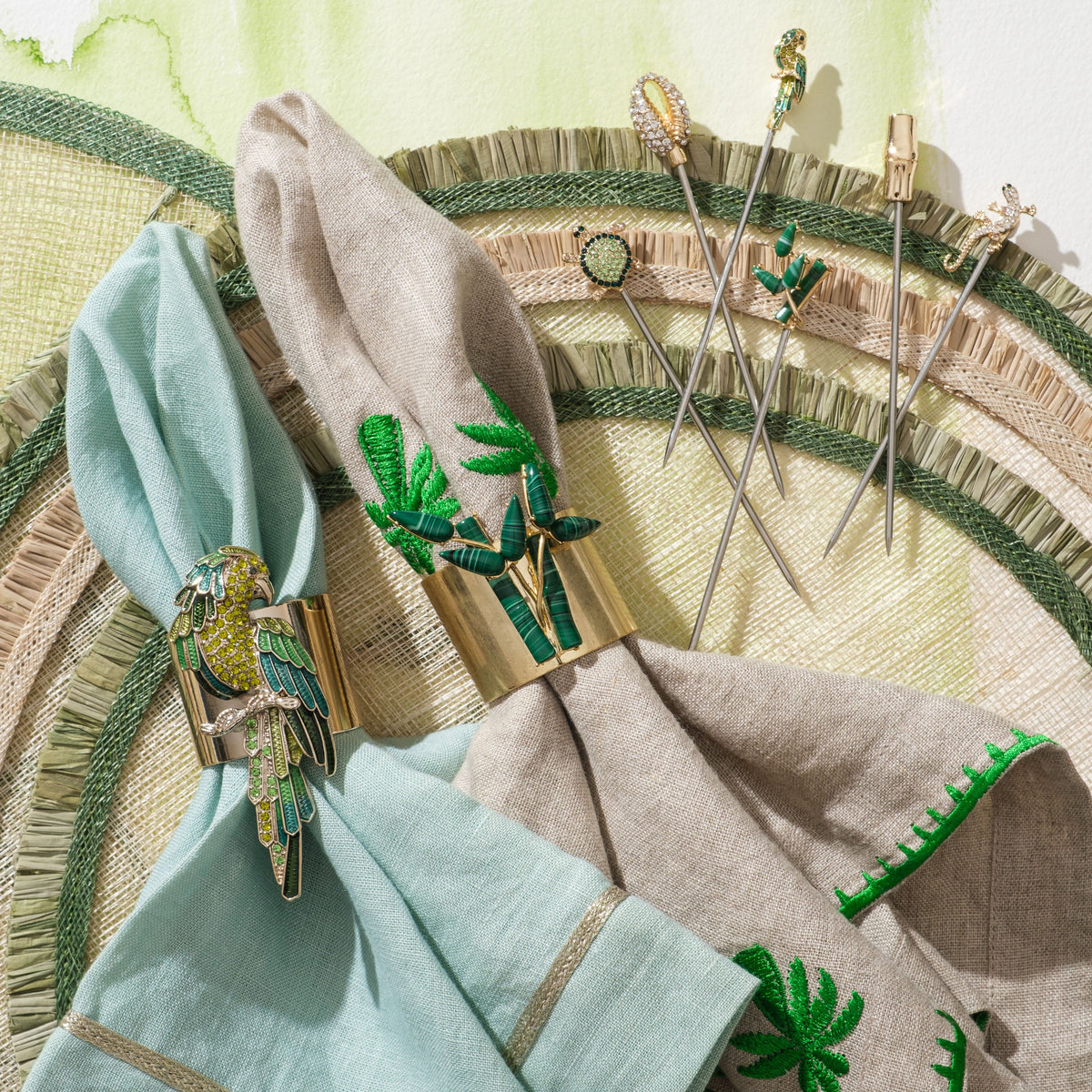 Parrot Napkin Rings – Set of 2