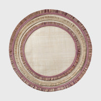Ruffle Edge Straw Placemats – Lilac (Set of 4)