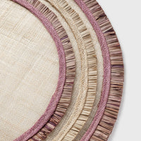 Ruffle Edge Straw Placemats – Lilac (Set of 4)